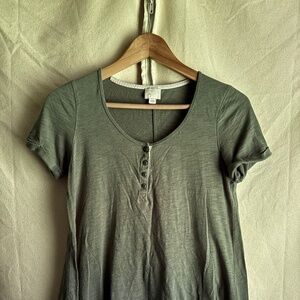 Women's Anthropologie Top, Short-sleeved, Small, Green